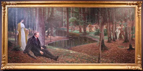 Maximilian Lenz, Painter Friedrich König and Ida Kupelwieser in the forest