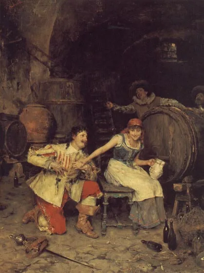 Federico Andreotti, Flirtation in the Wine Cellar