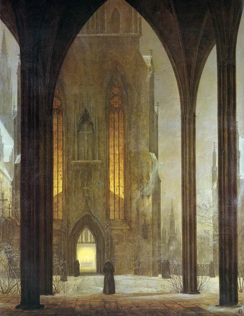 Ernst Ferdinand Oehme, Cathedral in Winter