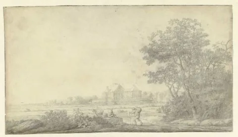Anthonie van Croos, View of Huis ter Nieuburch, Rijswijk, Seen from the East