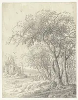 Anthonie van Croos, Landscape with Trees and a Ruin