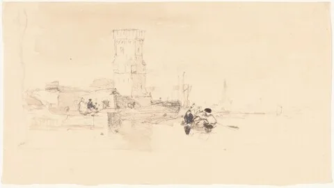 William James Müller, Tower Overlooking Water