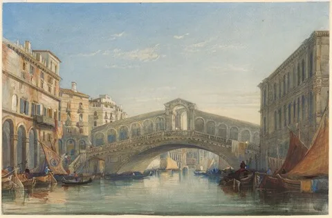 William James Müller, The Rialto Bridge, Venice