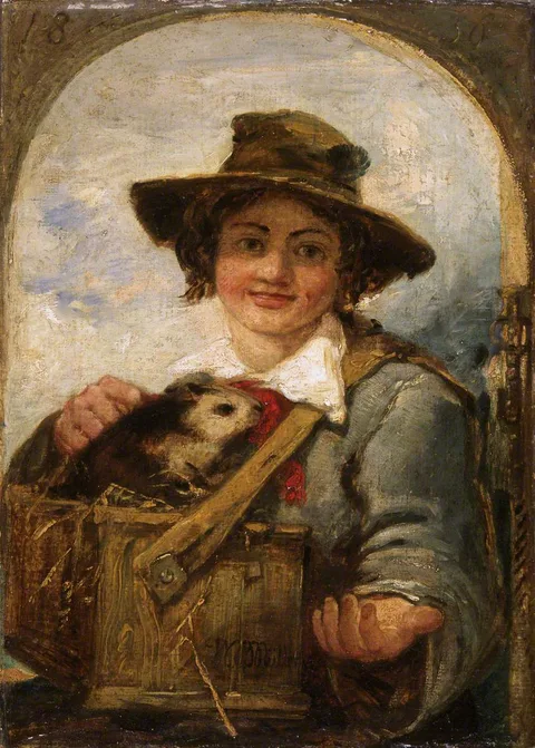 William James Müller, Italian Boy with a Guinea Pig