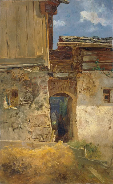 Anton Schrodl, Small Alley in Hallstatt