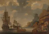 Jacob Adriaensz Bellevois, A French squadron near a rocky coast