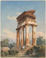 Carl Götzloff, A Temple Ruin in Agrigento