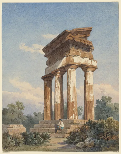 Carl Götzloff, A Temple Ruin in Agrigento