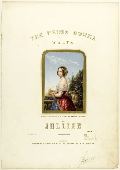 George Baxter, The Bride, cover for The Prima Donna Waltz sheet music