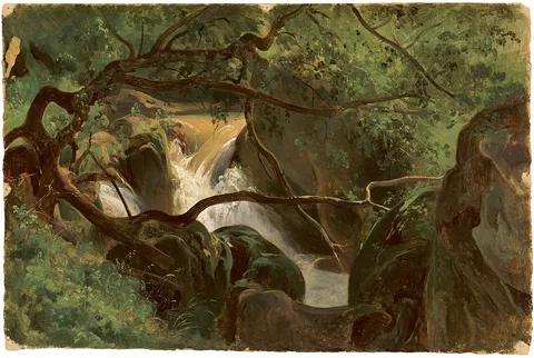 André Giroux, Forest Interior with a Waterfall, Papigno
