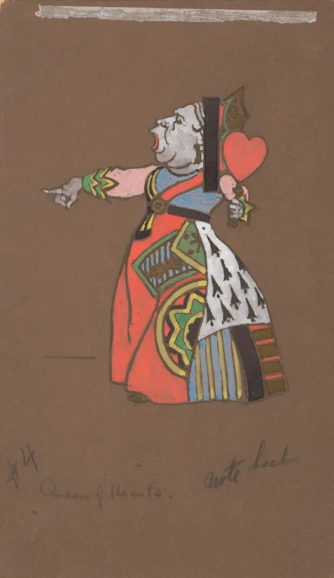 William Penhallow Henderson, Queen of Hearts (costume design for Alice-in-Wonderland)