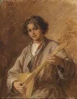 Wilhelm Amandus Beer, Russian Boy with Balalaika
