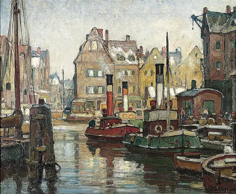 Hans Hartig, Tugboats in the port