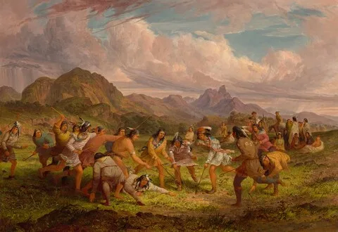 Seth Eastman, Ball Playing among the Sioux Indians