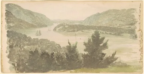 Seth Eastman, View of the North River from the North West Corner of Fort Clinton—West Point