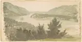 Seth Eastman, View of the North River from the North West Corner of Fort Clinton—West Point