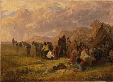 Seth Eastman, Sioux Indians Breaking Up Camp