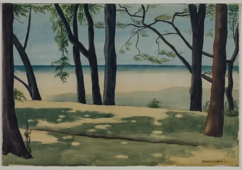 Clarence Carter, Mysterious Lake Patterns, Lake Erie (Study for Lake Erie Patterns)