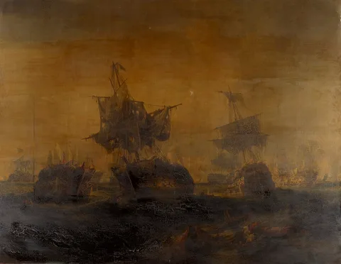 William John Huggins, The Battle of Trafalgar: The close of the action