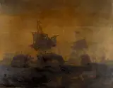 William John Huggins, The Battle of Trafalgar: The close of the action