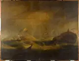 William John Huggins, The Battle of Trafalgar: III. The Storm after the Battle