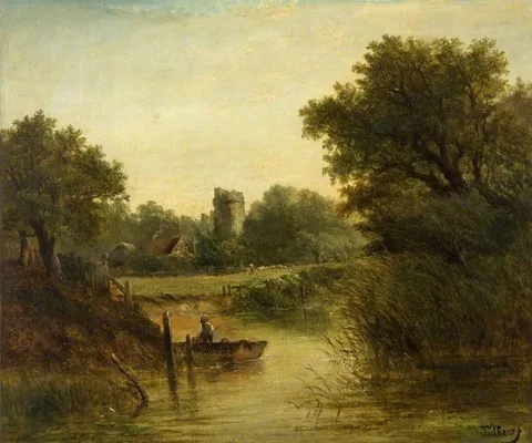 Joseph Thors, Landscape with a Man in a Punt