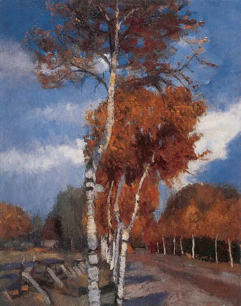 Carl Vinnen, Birch grove in autumn