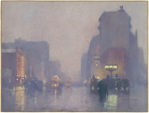 Everett Warner, Broadway on a Rainy Evening