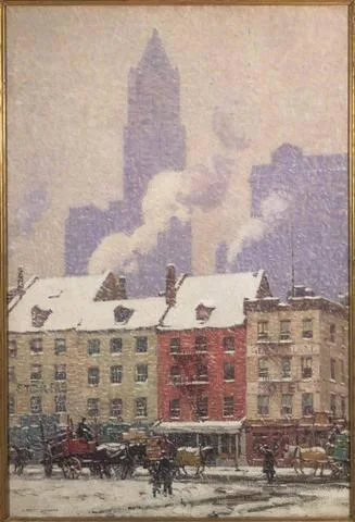 Everett Warner, "Manhattan Contrasts," New York City