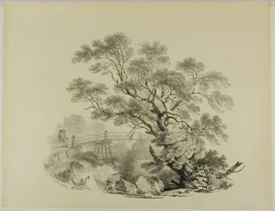 Francis Nicholson, Tree and Footbridge
