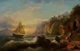 Eduard Agricola, The cliff at Sorrento
