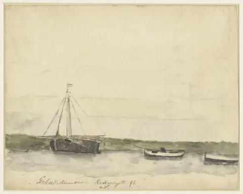 Gerhard Morgenstjerne Munthe, Schepen in de haven te Katwijk aan Zee