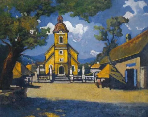 Ignác Ujváry, The main square of Kisoroszi