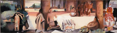 Lee Gatch, Squaws Rest (mural study, Elizabethtown, Pennsylvania Post Office)