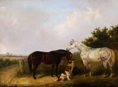 Thomas Smythe, Study of Horses with a Dog