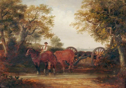 Thomas Smythe, Crossing the Brook, Scene near Ipswich, Suffolk