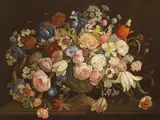 Anton Müller, Large decorative Flower Still-life