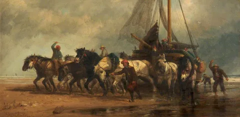 Richard Beavis, Hauling up a Fishing Boat, The Netherlands