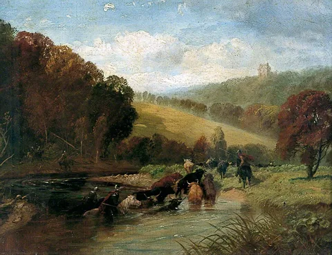 Richard Beavis, Marauders Swimming the Tweed with Stolen Cattle