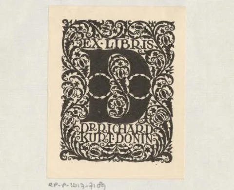 Rudolf Junk, Ex libris van Richard Kurt Donin