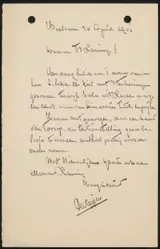 Derk Wiggers, Brief aan Willem Leuring