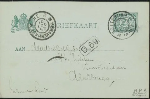 Derk Wiggers, Briefkaart aan Philip Zilcken