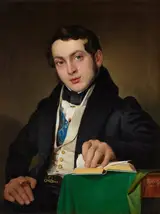 Eduard Ritter, Sitting young man in a black frock coat