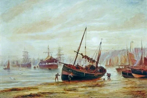 Bernard Benedict Hemy, Seascape, Mouth of the Tyne