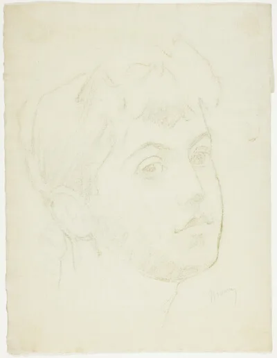 Charles Maurin, Portrait Head of a Young Woman