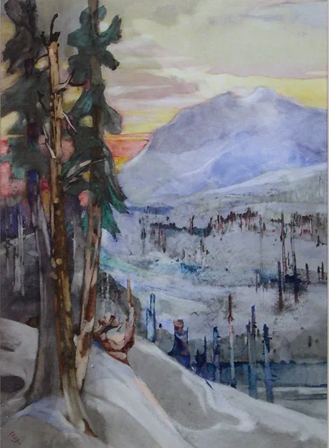 Charles John Collings, Winter in the Rockies