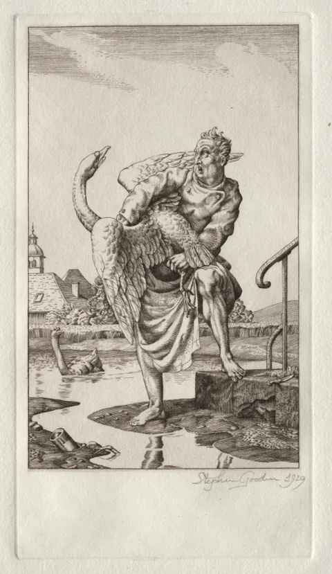 Stephen Gooden, The Fables of Jean de la Fontaine:  The Swan and the Cook
