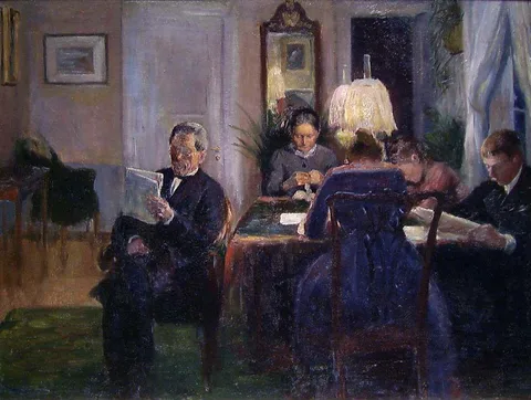 Jacob Sømme, By Lamplight