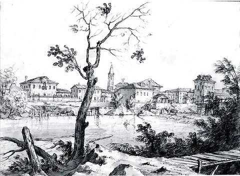 Bernardo Bellotto, A Village on the Brenta
