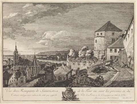 Bernardo Bellotto, Vue des Remparts de Sonnenstein (View of the Ramparts of Sonnenstein)